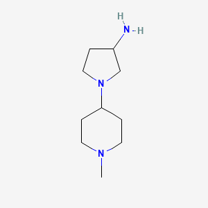 molecular formula C10H21N3 B1454244 1-(1-Methylpiperidin-4-yl)pyrrolidin-3-amine CAS No. 1096892-08-8