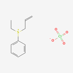 molecular formula C11H15ClO4S B14542442 Ethyl(phenyl)(prop-2-en-1-yl)sulfanium perchlorate CAS No. 62162-01-0