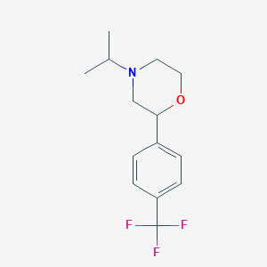 molecular formula C14H18F3NO B14542443 Morpholine, 4-(1-methylethyl)-2-[4-(trifluoromethyl)phenyl]- CAS No. 62243-71-4