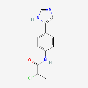 molecular formula C12H12ClN3O B1454255 2-chloro-N-[4-(1H-imidazol-4-yl)phenyl]propanamide CAS No. 1153508-34-9