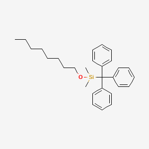 molecular formula C29H38OSi B14542557 Dimethyl(octyloxy)(triphenylmethyl)silane CAS No. 62092-90-4