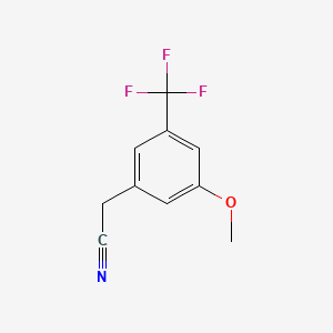 molecular formula C10H8F3NO B1454263 3-Methoxy-5-(trifluoromethyl)phenylacetonitrile CAS No. 916421-02-8