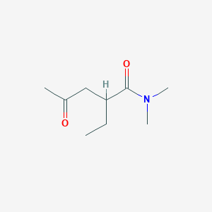 molecular formula C9H17NO2 B14542634 2-Ethyl-N,N-dimethyl-4-oxopentanamide CAS No. 62359-07-3