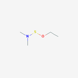 molecular formula C4H11NOS B14542721 Amidosulfoxylic acid, dimethyl-, ethyl ester CAS No. 62161-74-4