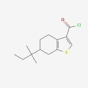 molecular formula C14H19ClOS B1454275 6-(1,1-Dimethylpropyl)-4,5,6,7-tetrahydro-1-benzothiophene-3-carbonyl chloride CAS No. 1160248-94-1
