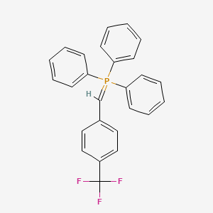 molecular formula C26H20F3P B14542779 Triphenyl{[4-(trifluoromethyl)phenyl]methylidene}-lambda~5~-phosphane CAS No. 61874-34-8