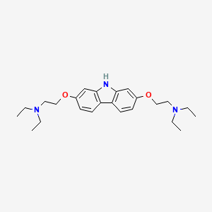 molecular formula C24H35N3O2 B14542788 N,N'-[9H-Carbazole-2,7-diylbis(oxyethane-2,1-diyl)]bis(N-ethylethan-1-amine) CAS No. 61977-87-5