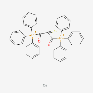 molecular formula C39H30O2OsP2S+2 B14542838 Osmium;(3-oxo-2-sulfanylidene-3-triphenylphosphaniumylpropanoyl)-triphenylphosphanium CAS No. 61926-59-8