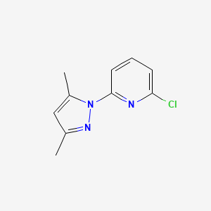 molecular formula C10H10ClN3 B1454287 2-CHLORO-6-(3,5-DIMETHYLPYRAZOL-1-YL)PYRIDINE CAS No. 1150164-94-5