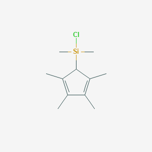 molecular formula C11H19ClSi B145429 Chlorodimethyl(2,3,4,5-tetramethyl-2,4-cyclopentadien-1-yl)silane CAS No. 125542-03-2