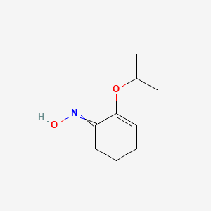 molecular formula C9H15NO2 B14542902 N-{2-[(Propan-2-yl)oxy]cyclohex-2-en-1-ylidene}hydroxylamine CAS No. 62344-91-6