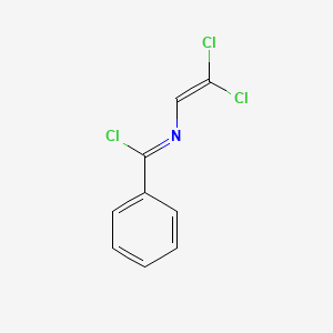 molecular formula C9H6Cl3N B14542906 N-(2,2-Dichloroethenyl)benzenecarboximidoyl chloride CAS No. 61833-99-6