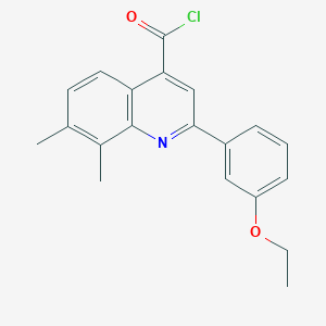 molecular formula C20H18ClNO2 B1454295 2-(3-Ethoxyphenyl)-7,8-dimethylquinoline-4-carbonyl chloride CAS No. 1160261-52-8
