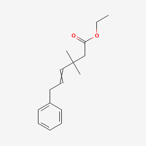 molecular formula C16H22O2 B14542984 Ethyl 3,3-dimethyl-6-phenylhex-4-enoate CAS No. 62217-49-6