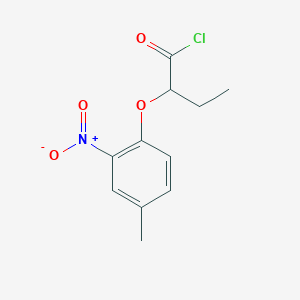 2-(4-Methyl-2-nitrophenoxy)butanoyl chloride