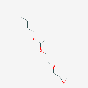 molecular formula C12H24O4 B14543001 Oxirane, [[2-[1-(pentyloxy)ethoxy]ethoxy]methyl]- CAS No. 62329-07-1