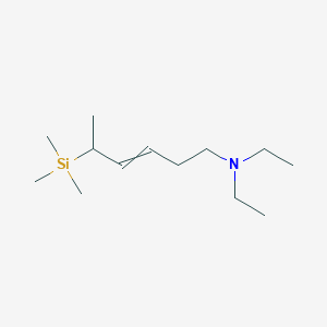 molecular formula C13H29NSi B14543092 N,N-Diethyl-5-(trimethylsilyl)hex-3-en-1-amine CAS No. 61859-71-0