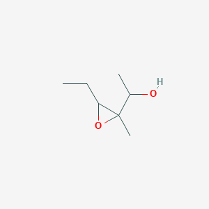 molecular formula C7H14O2 B145431 1-(3-Ethyl-2-methyloxiran-2-yl)ethanol CAS No. 135185-96-5