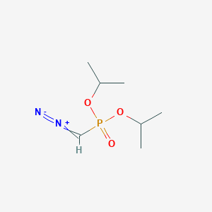 molecular formula C7H15N2O3P B14543123 Phosphonic acid, (diazomethyl)-, bis(1-methylethyl) ester CAS No. 62285-46-5