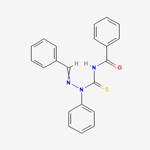 molecular formula C21H17N3OS B14543134 N-(2-Benzylidene-1-phenylhydrazinecarbothioyl)benzamide CAS No. 62256-39-7