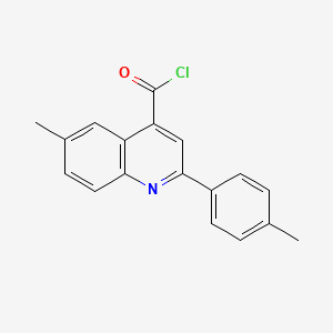 6-Methyl-2-(4-methylphenyl)quinoline-4-carbonyl chloride