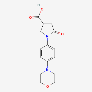 1-(4-Morpholin-4-ylphenyl)-5-oxopyrrolidine-3-carboxylic acid
