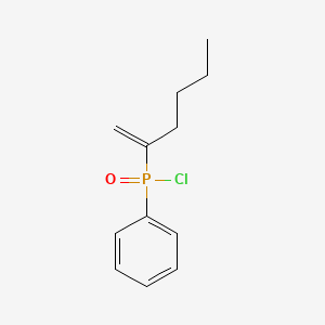 molecular formula C12H16ClOP B14543328 Hex-1-en-2-yl(phenyl)phosphinic chloride CAS No. 62305-70-8