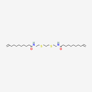 molecular formula C29H54N2O2S2 B14543332 N,N'-[Propane-1,3-diylbis(sulfanediylethane-2,1-diyl)]di(undec-10-enamide) CAS No. 61796-74-5