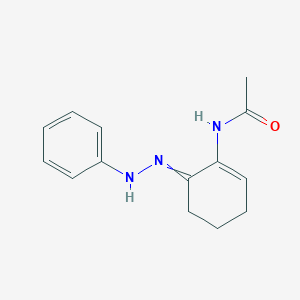 molecular formula C14H17N3O B14543339 N-[6-(2-Phenylhydrazinylidene)cyclohex-1-en-1-yl]acetamide CAS No. 62372-85-4