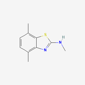 molecular formula C10H12N2S B14543341 N,4,7-Trimethyl-1,3-benzothiazol-2-amine CAS No. 62194-24-5