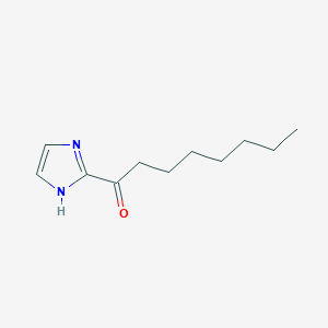 molecular formula C11H18N2O B14543378 1H-Imidazole, 2-octanoyl- CAS No. 61985-26-0