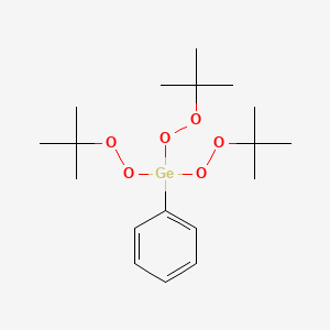 molecular formula C18H32GeO6 B14543410 Tris(tert-butylperoxy)(phenyl)germane CAS No. 62277-77-4