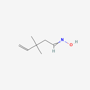 molecular formula C7H13NO B14543450 N-(3,3-Dimethylpent-4-en-1-ylidene)hydroxylamine CAS No. 61898-93-9