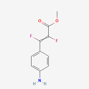 molecular formula C10H9F2NO2 B14543465 Methyl 3-(4-aminophenyl)-2,3-difluoroprop-2-enoate CAS No. 61855-60-5
