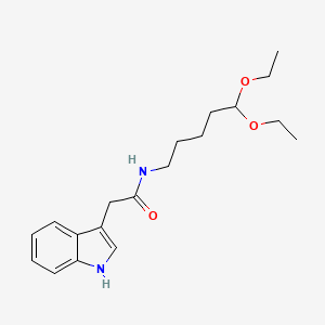molecular formula C19H28N2O3 B14543536 N-(5,5-Diethoxypentyl)-2-(1H-indol-3-YL)acetamide CAS No. 61755-51-9