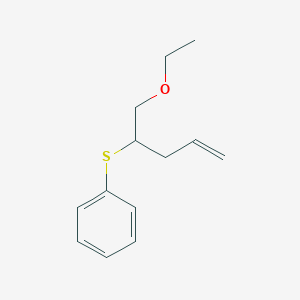 molecular formula C13H18OS B14543542 Benzene, [[1-(ethoxymethyl)-3-butenyl]thio]- CAS No. 62162-23-6