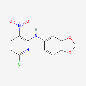 molecular formula C12H8ClN3O4 B14543543 N-(2H-1,3-Benzodioxol-5-yl)-6-chloro-3-nitropyridin-2-amine CAS No. 61964-20-3