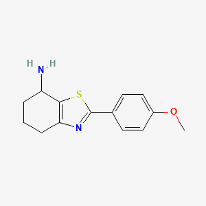 molecular formula C14H16N2OS B1454366 2-(4-Methoxyphenyl)-4,5,6,7-tetrahydro-1,3-benzothiazol-7-amine CAS No. 1251924-95-4