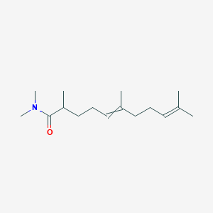 molecular formula C16H29NO B14543665 N,N,2,6,10-pentamethylundeca-5,9-dienamide CAS No. 62235-09-0