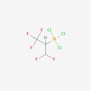 molecular formula C3H2Cl3F5Si B14543682 Trichloro(1,1,1,3,3-pentafluoropropan-2-yl)silane CAS No. 62281-37-2