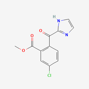 molecular formula C12H9ClN2O3 B14543694 Methyl 5-chloro-2-(1H-imidazole-2-carbonyl)benzoate CAS No. 62367-14-0