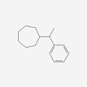 molecular formula C15H22 B14543700 (1-Phenylethyl)cycloheptane CAS No. 61988-90-7