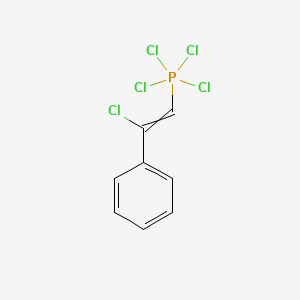molecular formula C8H6Cl5P B14543733 Tetrachloro(2-chloro-2-phenylethenyl)-lambda~5~-phosphane CAS No. 62266-87-9