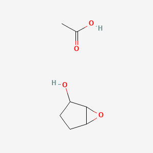molecular formula C7H12O4 B14543752 Acetic acid;6-oxabicyclo[3.1.0]hexan-2-ol CAS No. 62137-76-2