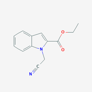 molecular formula C13H12N2O2 B145438 ethyl 1-(cyanomethyl)-1H-indole-2-carboxylate CAS No. 126718-04-5
