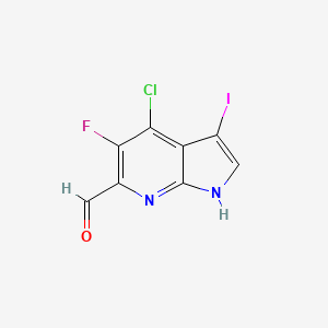 4-Chloro-5-fluoro-3-iodo-1H-pyrrolo[2,3-b]pyridine-6-carbaldehyde
