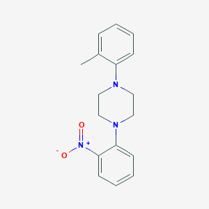 molecular formula C17H19N3O2 B14543825 Piperazine, 1-(2-methylphenyl)-4-(2-nitrophenyl)- CAS No. 62208-57-5
