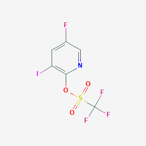 molecular formula C6H2F4INO3S B1454383 5-Fluoro-3-iodopyridin-2-yl trifluoromethanesulfonate CAS No. 1261365-53-0