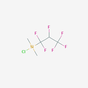 molecular formula C5H7ClF6Si B14543877 Silane, chloro(1,1,2,3,3,3-hexafluoropropyl)dimethyl- CAS No. 62281-34-9