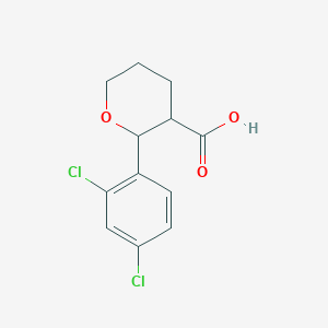 2-(2,4-Dichlorophenyl)oxane-3-carboxylic acid